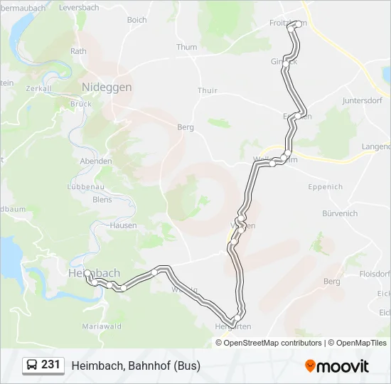 231 Bus Line Map