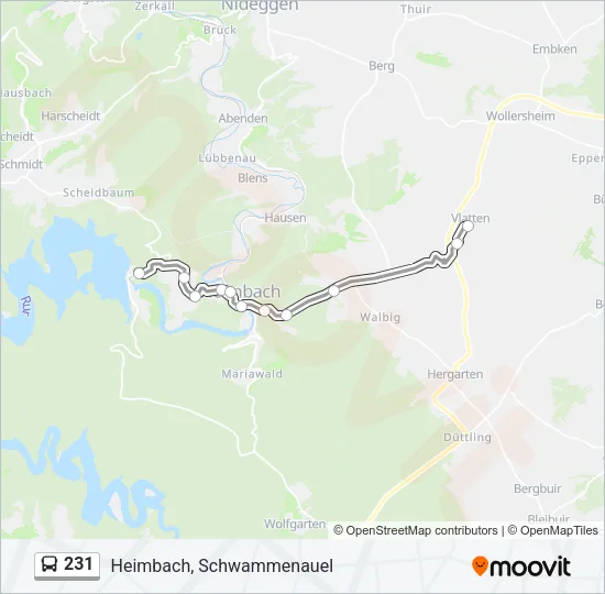 231 Bus Line Map