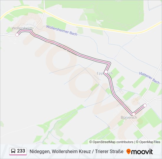 233 Bus Line Map