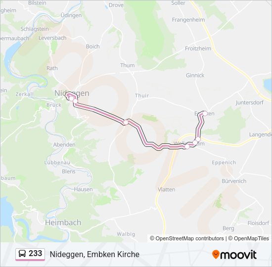 233 Bus Line Map