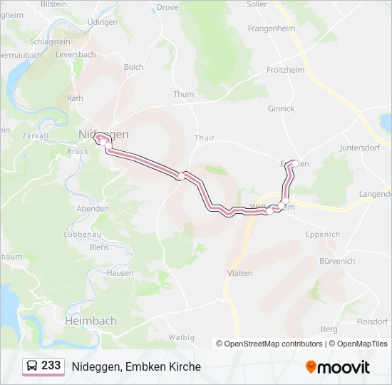 233 Bus Line Map