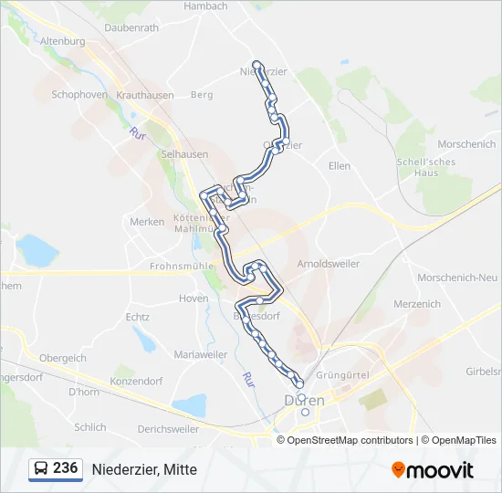 236 Bus Line Map