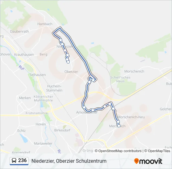236 Bus Line Map