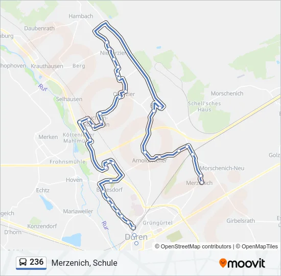 236 Bus Line Map