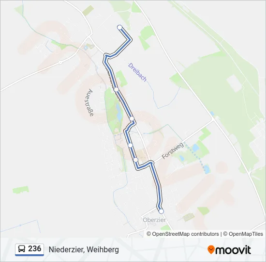 236 Bus Line Map