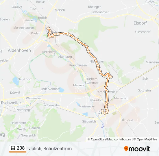 238 Bus Line Map