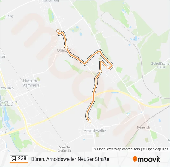 238 Bus Line Map