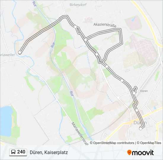 240 Bus Line Map