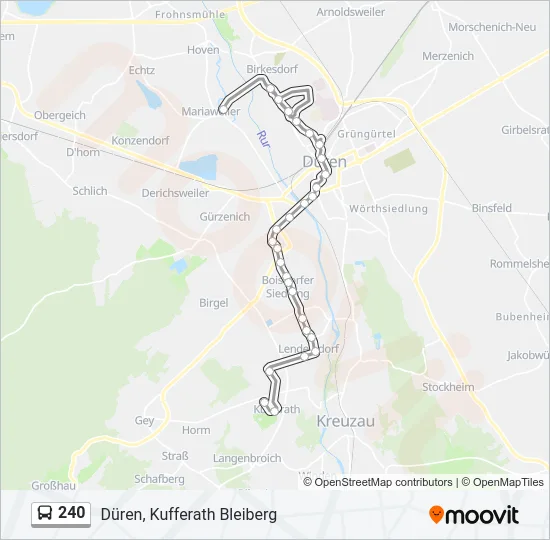 240 Bus Line Map
