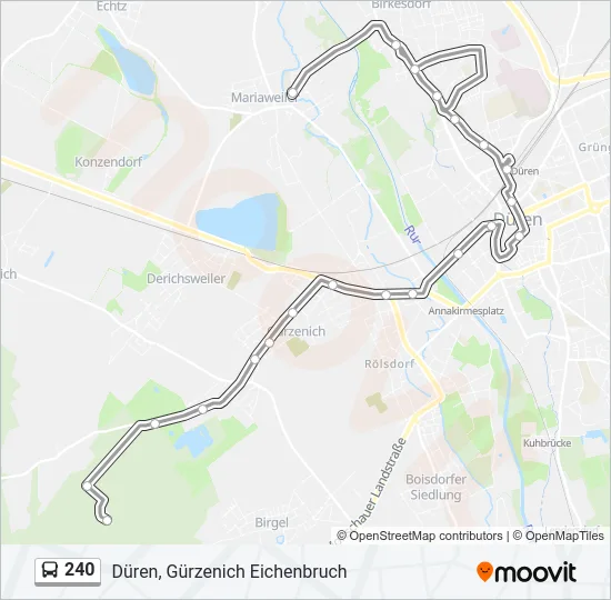 240 Bus Line Map