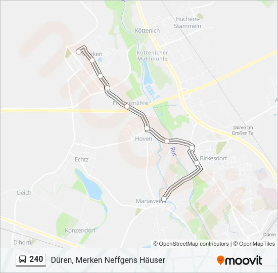 240 Bus Line Map