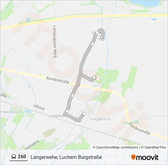 260 Bus Line Map