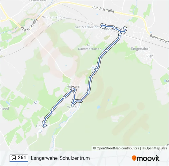 261 Bus Line Map