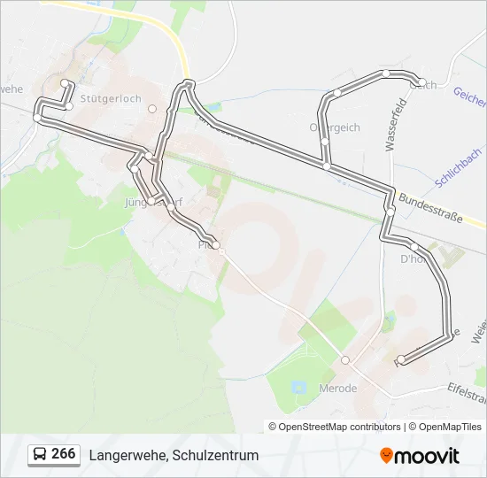 266 Bus Line Map