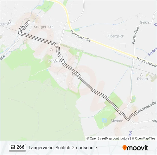 266 Bus Line Map