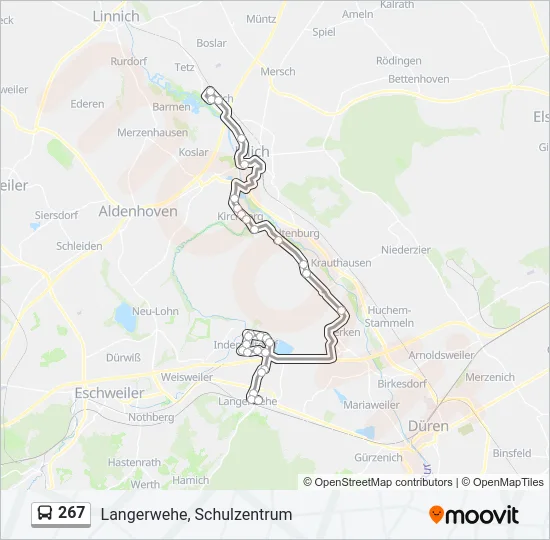 267 Bus Line Map