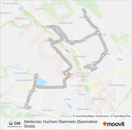 268 Bus Line Map
