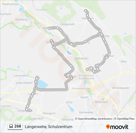 268 Bus Line Map