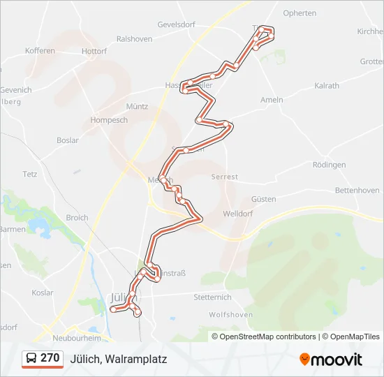 270 Bus Line Map