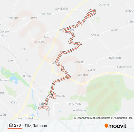 270 Bus Line Map