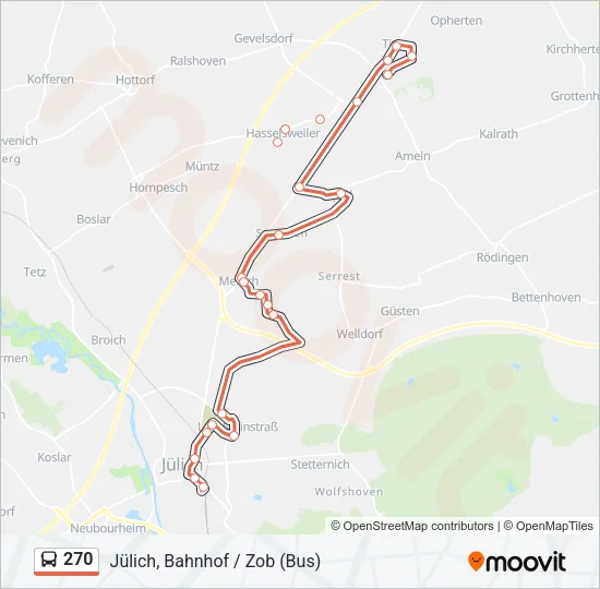 270 Bus Line Map
