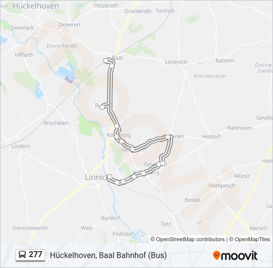 Автобус 277: карта маршрута