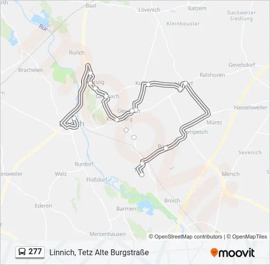 277 Bus Line Map