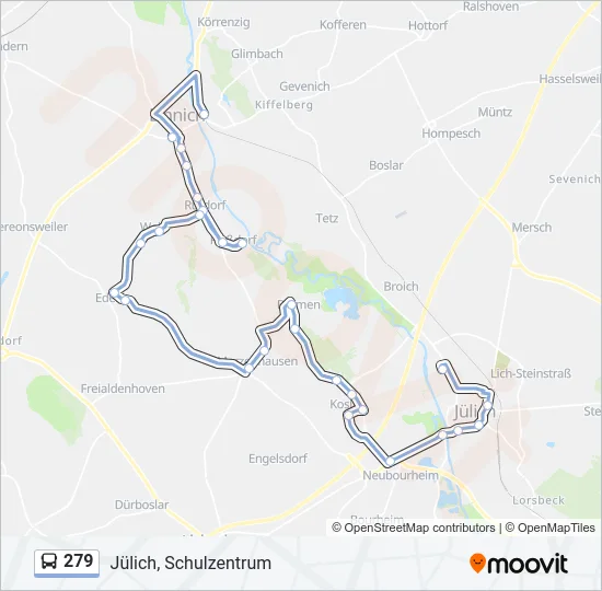279 Bus Line Map
