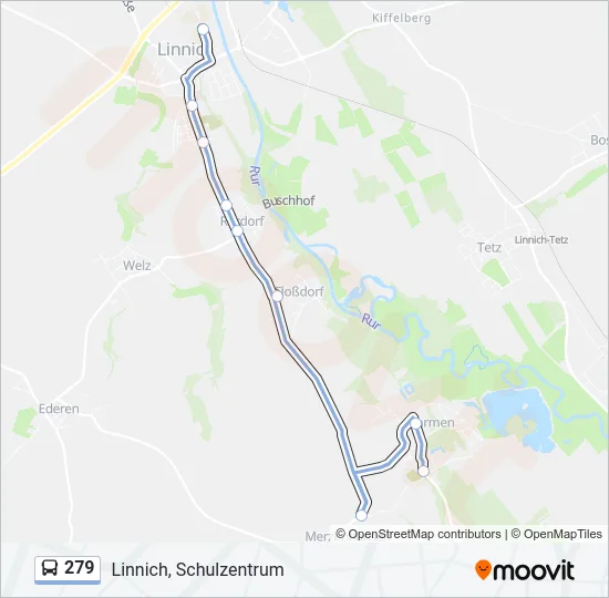 279 Bus Line Map