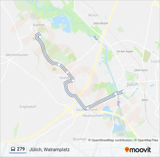 279 Bus Line Map
