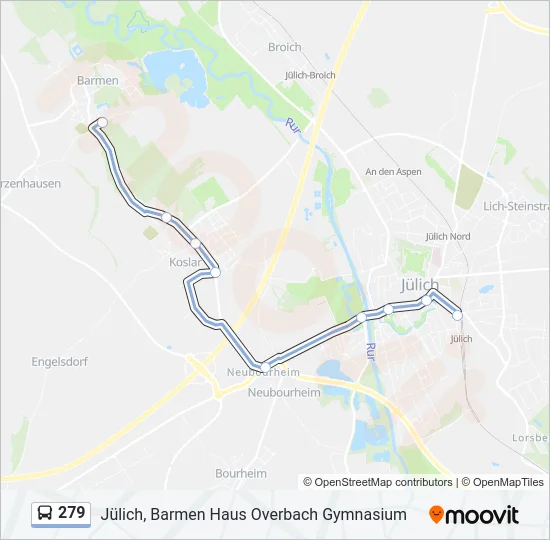 279 Bus Line Map