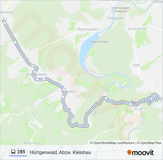 285 Bus Line Map