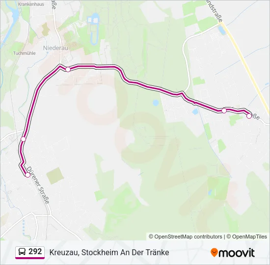 292 Bus Line Map