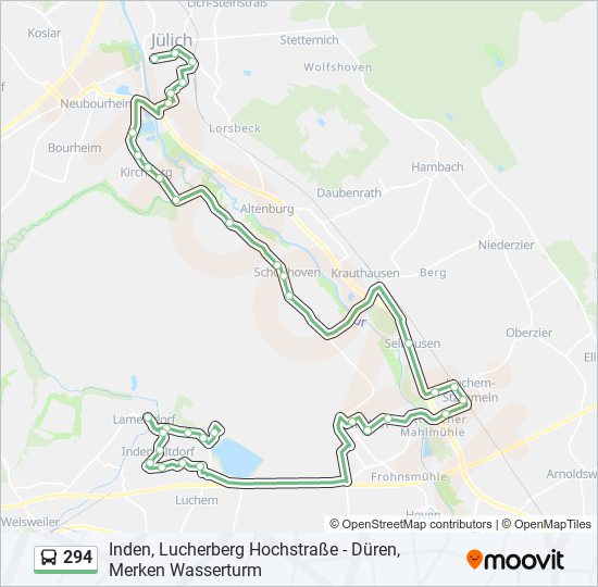 294 bus Line Map