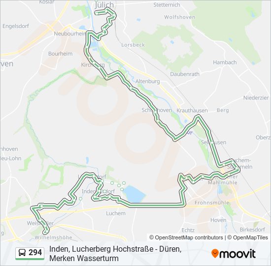 294 bus Line Map