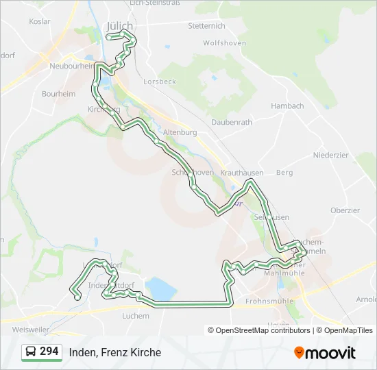 294 Bus Line Map
