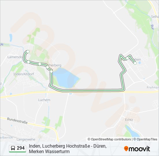 294 bus Line Map