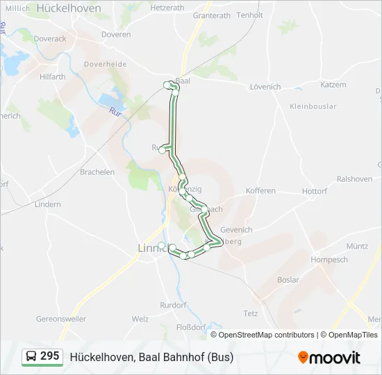 295 Bus Line Map