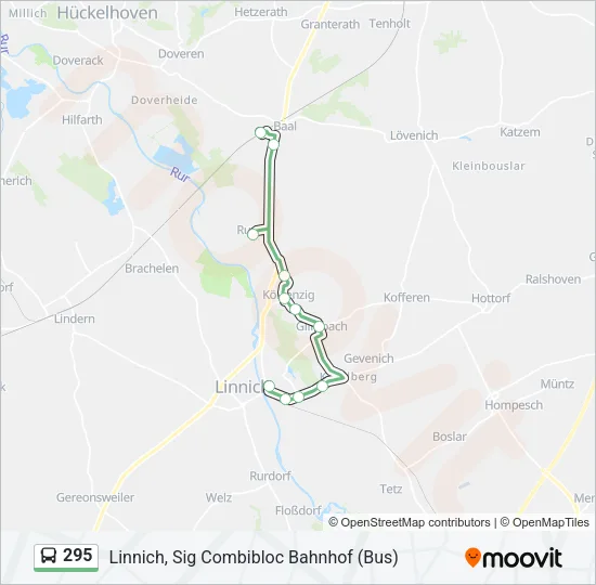 295 Bus Line Map