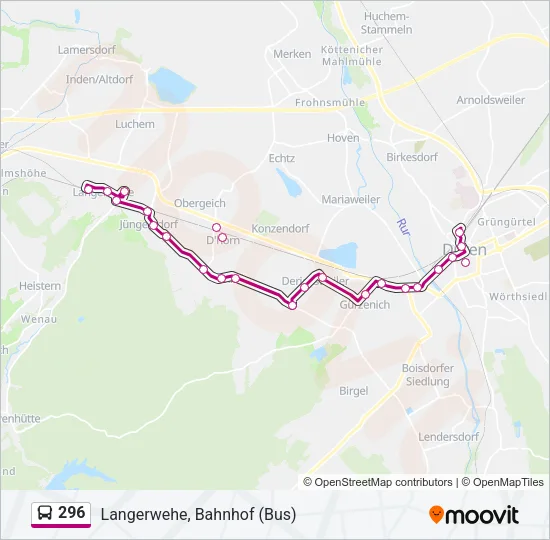 296 Bus Line Map