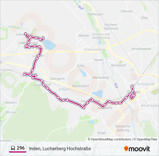 296 Bus Line Map