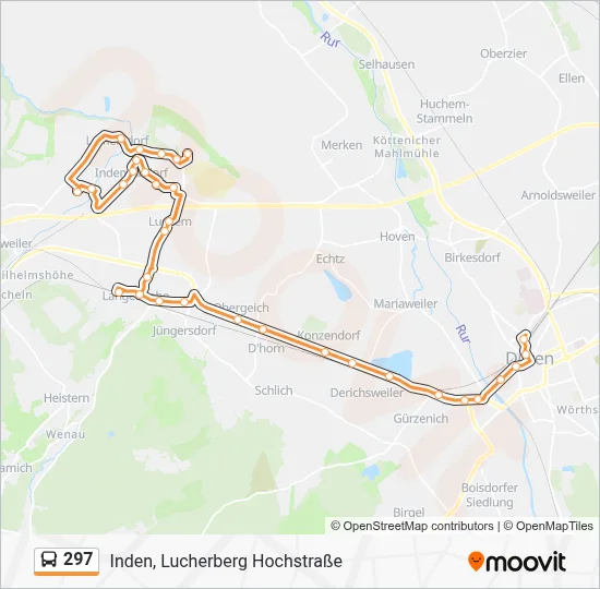 Buslinie 297 Karte