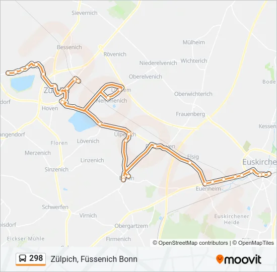 298 Bus Line Map
