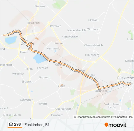 298 Bus Line Map