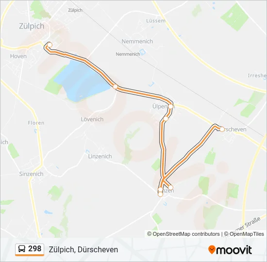 298 Bus Line Map