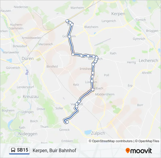 SB15 Bus Line Map