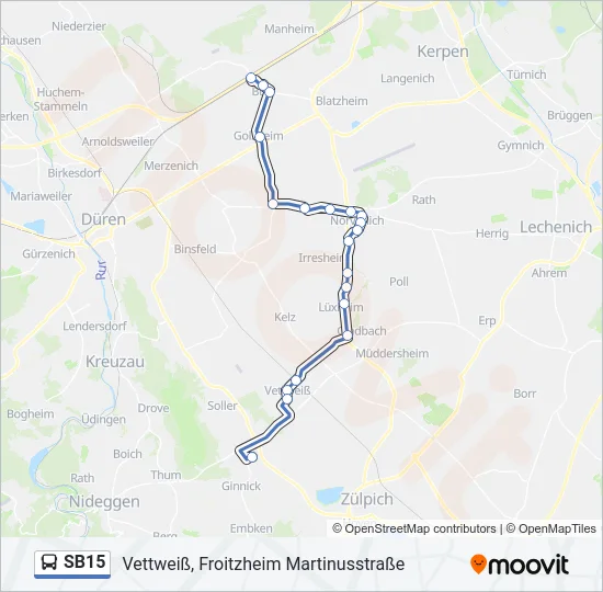 SB15 Bus Line Map