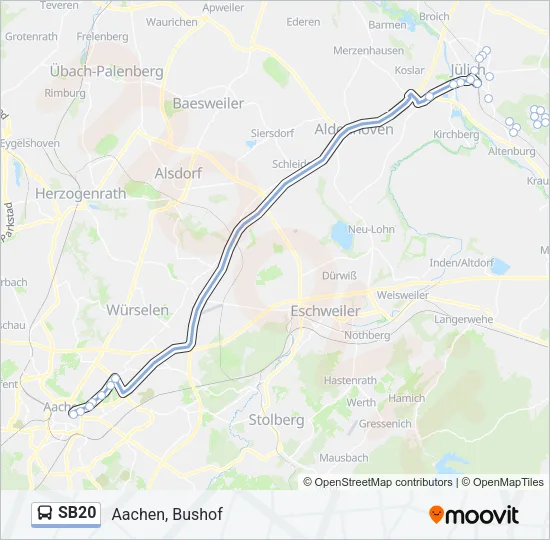 SB20 Bus Line Map
