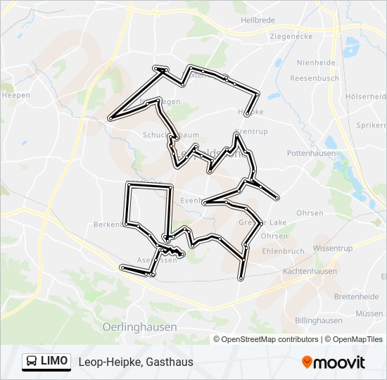 LIMO bus Line Map