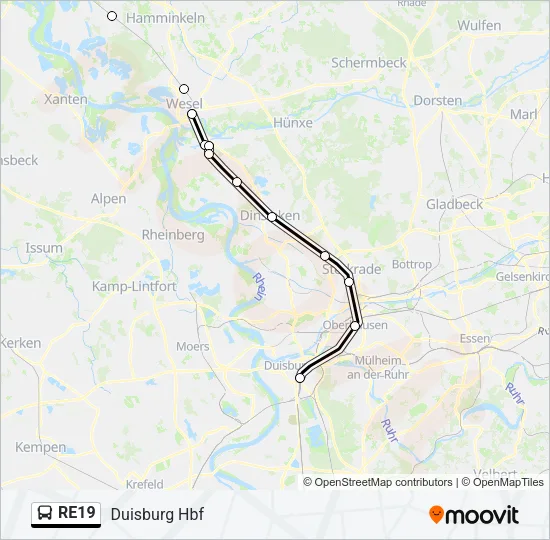 RE19 Bus Line Map